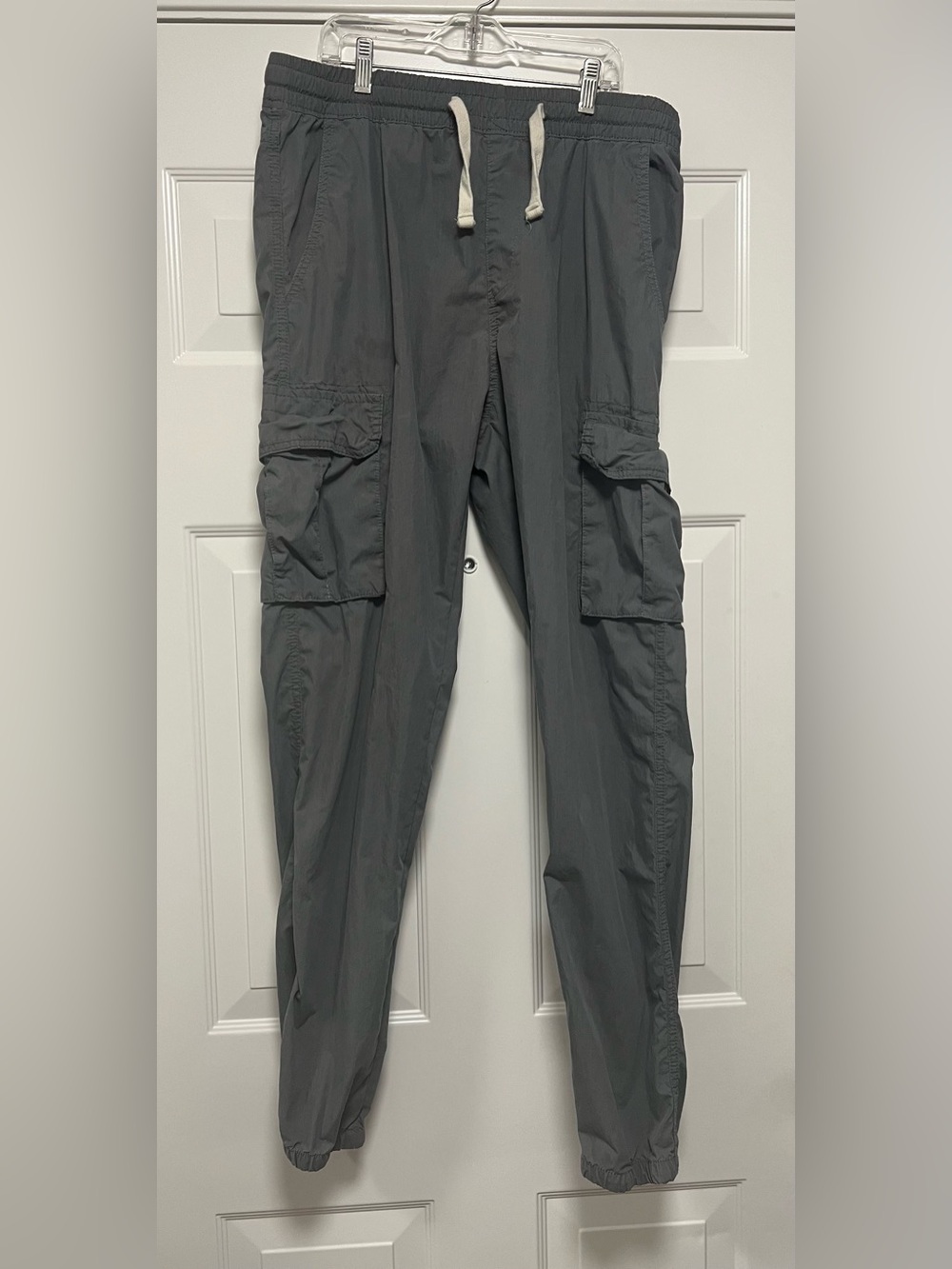 Holton Men's Cargo Pants Joggers Charcoal Gray Athleisure Streetwear Pant Sz L